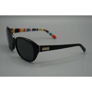 Kate Spade New York Hilde Polarized Sunglasses Black Multicolor Stripe 54mm
